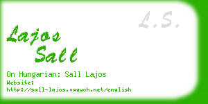 lajos sall business card